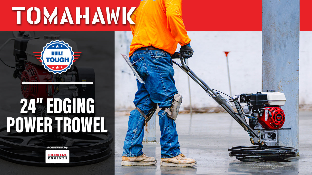 24" Concrete Power Trowel Edger 5.5HP Honda Float Pan Blade Screed Finishing Tool