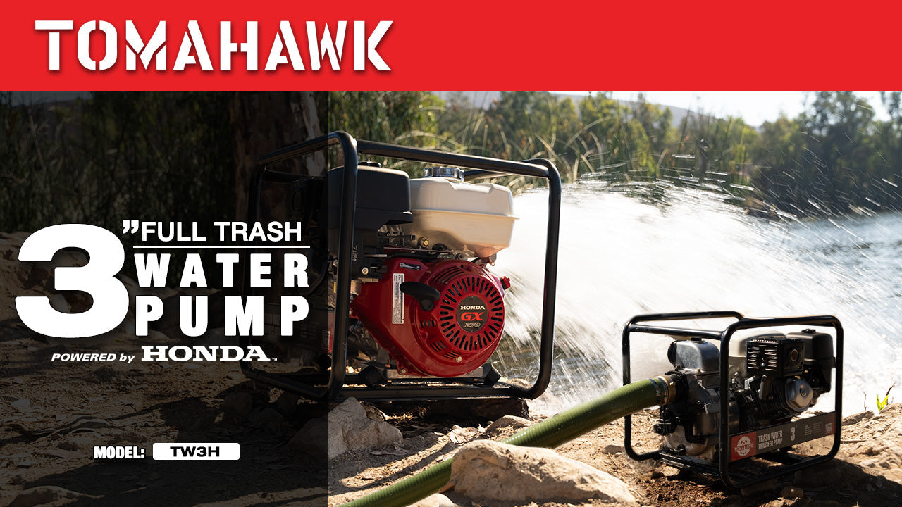 PRE ORDER: 3 Inch Trash Water Pump 375 GPM 8 HP GX270 powered by Honda Portable Utility
