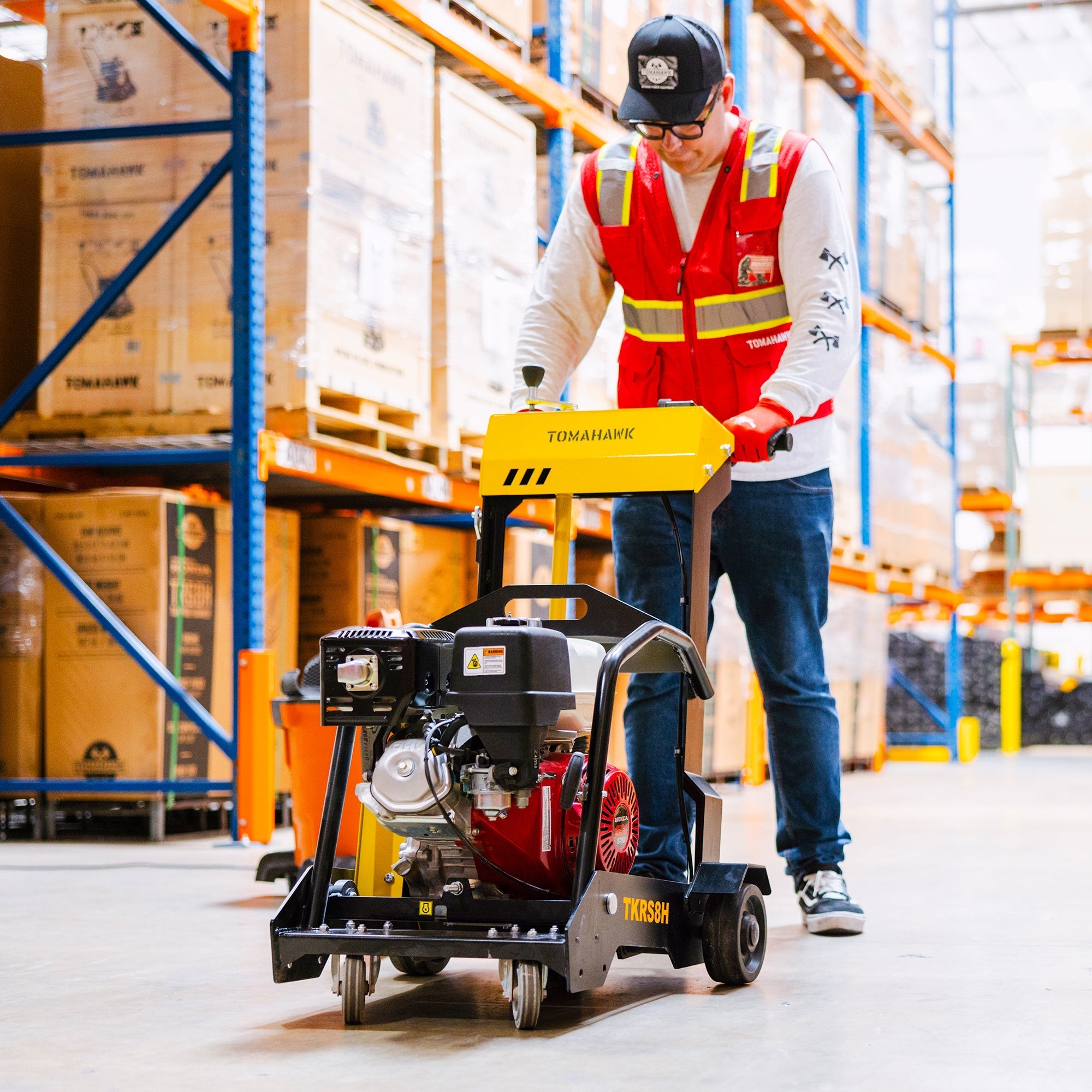 8" Crack Chaser Concrete Repair Saw with 13 HP Honda GX390 Engine