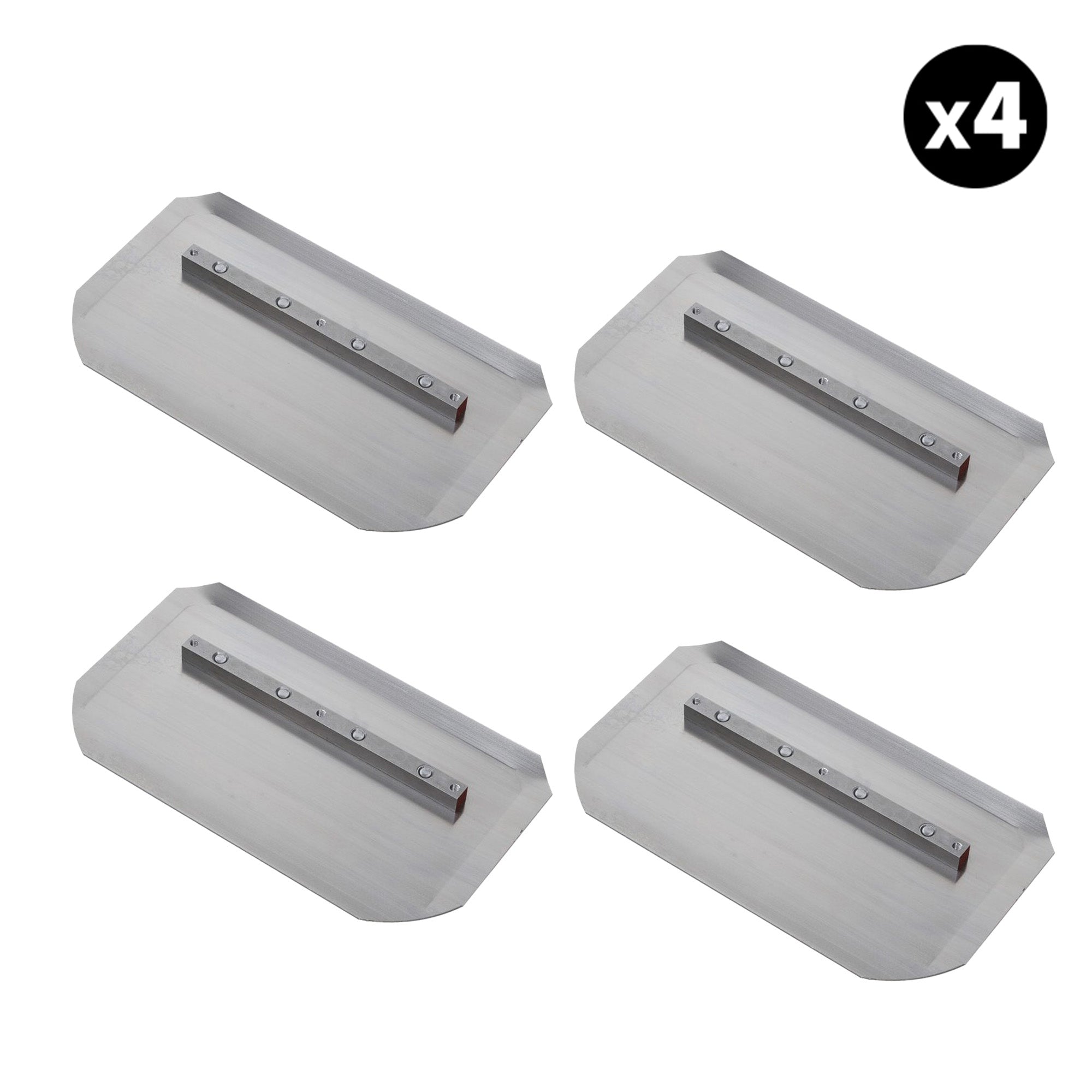 Set of 4 - 6″ x 14″ Replacement Combo Trowel Blades Bar Mount for Tomahawk 36" Power Trowels