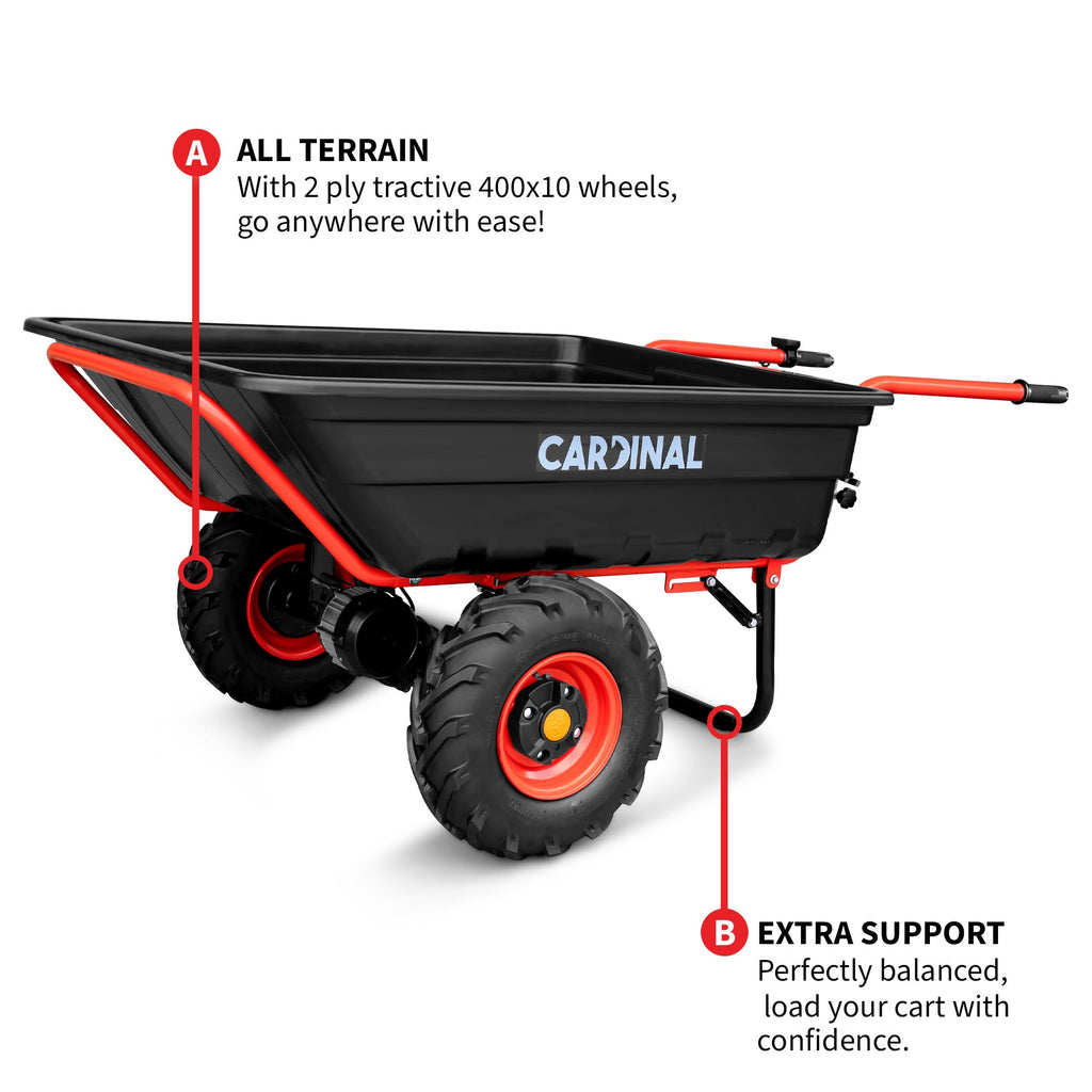 Heavy Duty Electric Utility Cart 40V Battery-Powered Wheelbarrow 660-lb. Bucket Capacity
