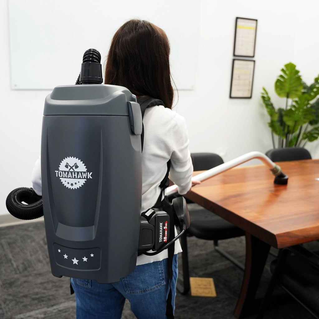 18V Battery Powered Backpack Vacuum 6L for Janitorial Cleaning – Lightweight Cordless Commercial Vacuum with Quiet Operation