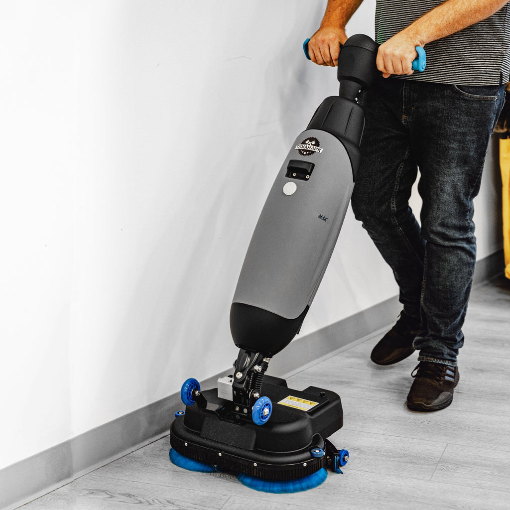 Electric Floor Scrubber Cleaner with 18” Power Mop Brushes Cordless 36V Battery Powered