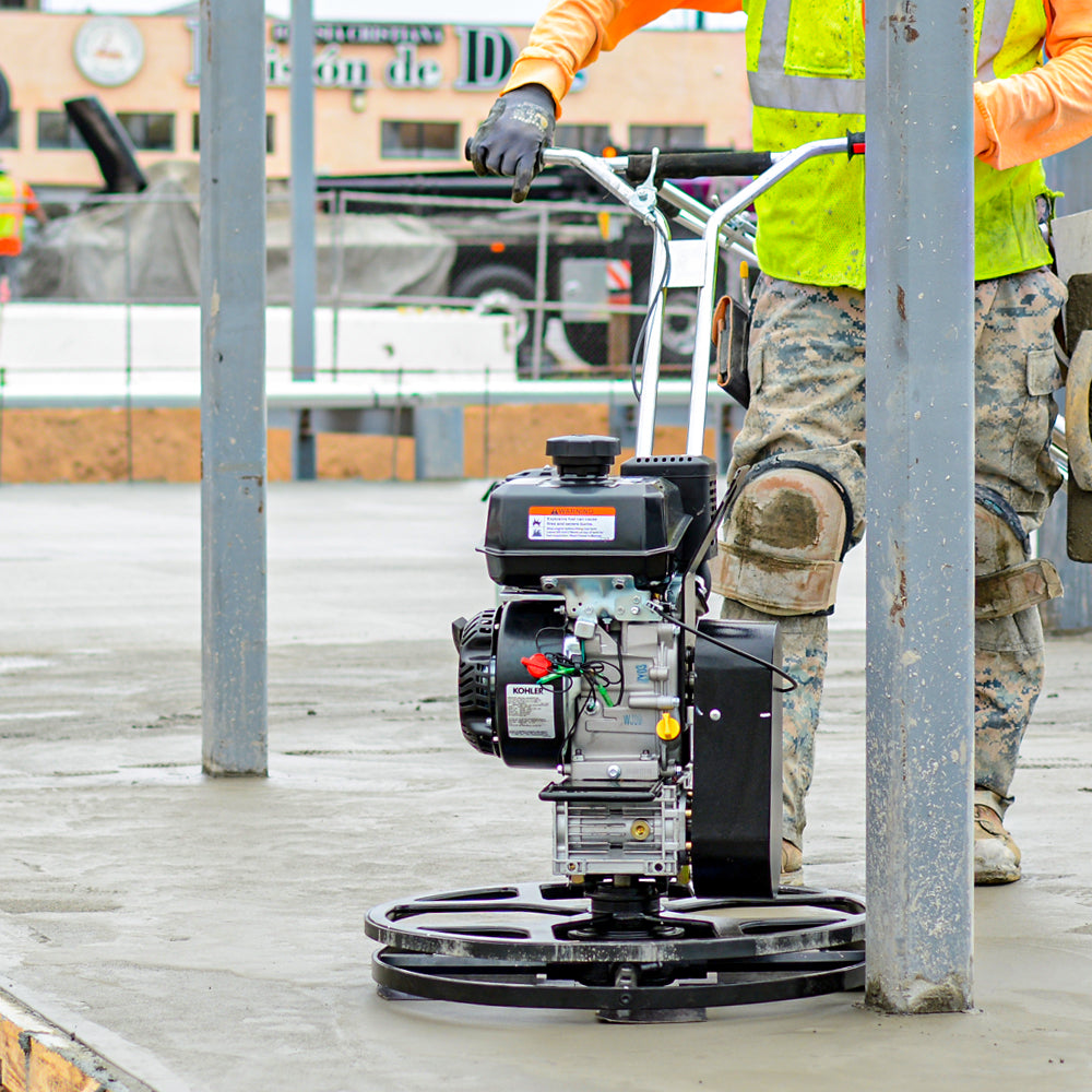 24" Concrete Power Trowel Edger 6HP Kohler Float Pan Blade Screed Finishing Tool