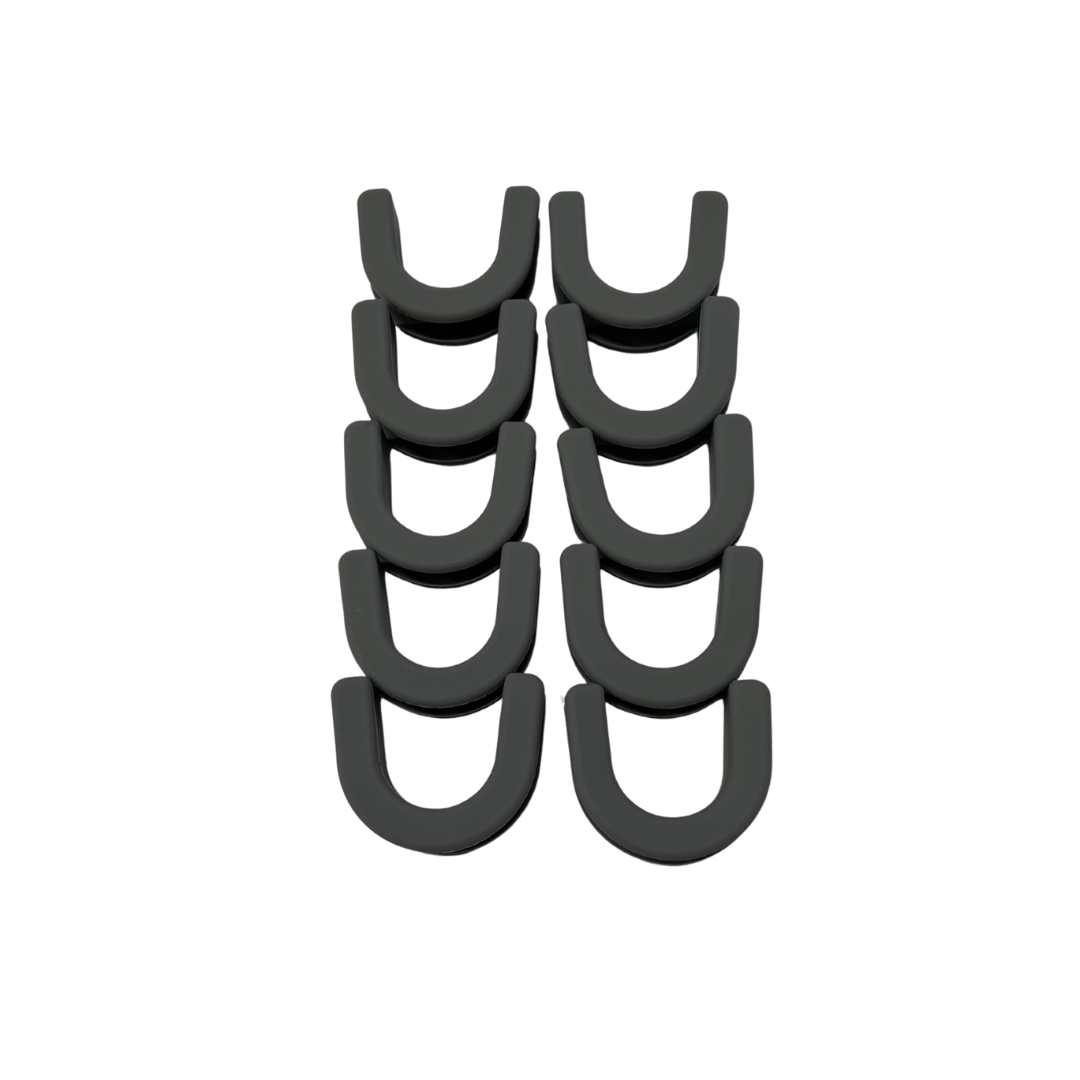 TRAPSKI Non-Skid Rubber Slot Inserts for Ski & Snowboard Racks – Gray 4-12 Packs