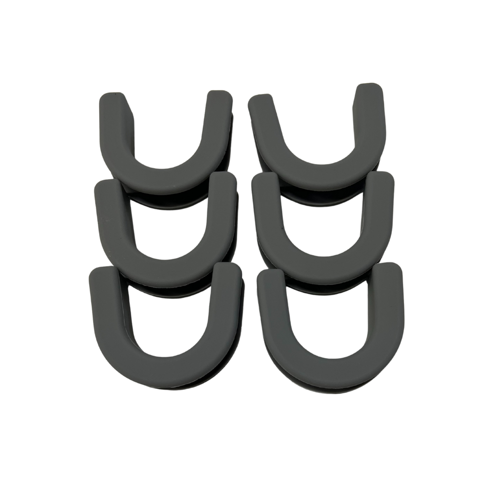 TRAPSKI Non-Skid Rubber Slot Inserts for Ski & Snowboard Racks – Gray 4-12 Packs