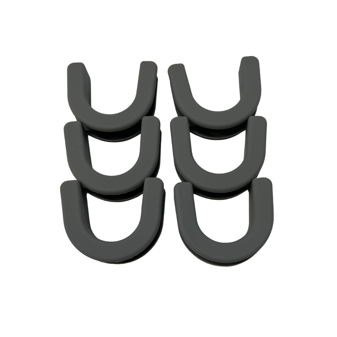 TRAPSKI Non-Skid Rubber Slot Inserts for Ski & Snowboard Racks – Gray 4-12 Packs