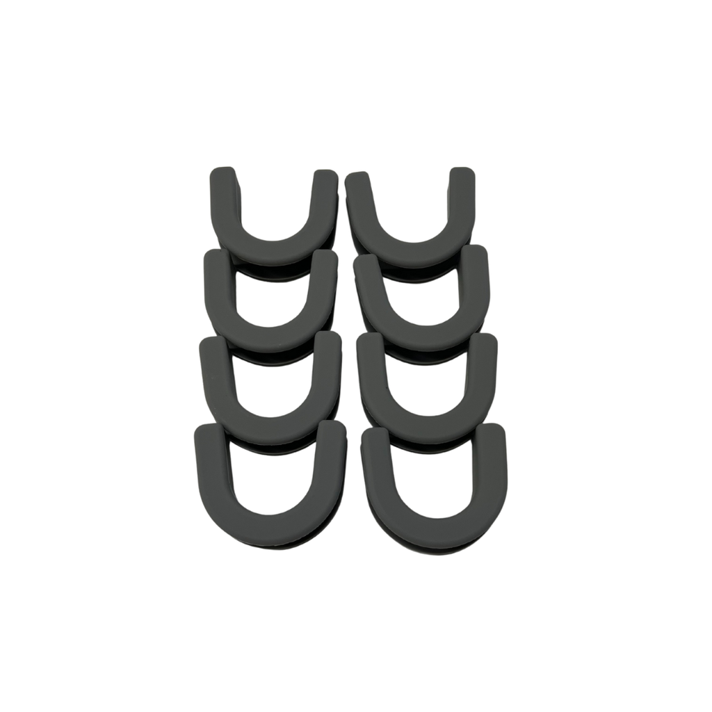 TRAPSKI Non-Skid Rubber Slot Inserts for Ski & Snowboard Racks – Gray 4-12 Packs