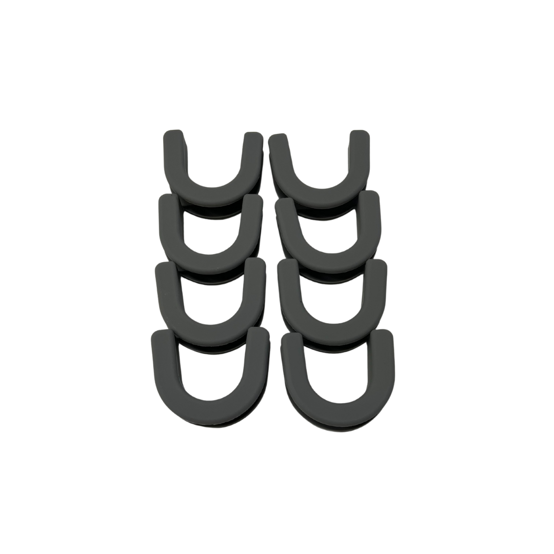 TRAPSKI Non-Skid Rubber Slot Inserts for Ski & Snowboard Racks – Gray 4-12 Packs