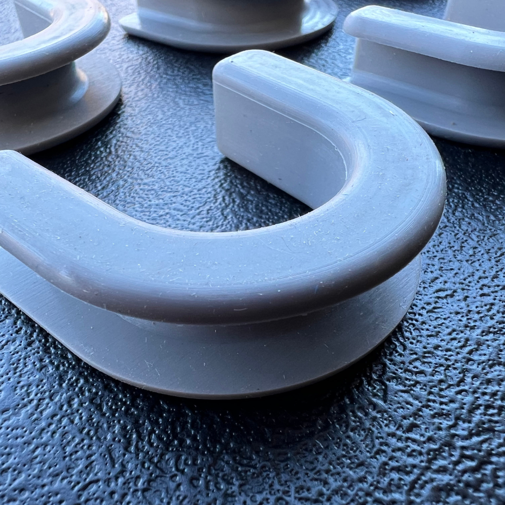 TRAPSKI Non-Skid Rubber Slot Inserts for Ski & Snowboard Racks – Gray 4-12 Packs