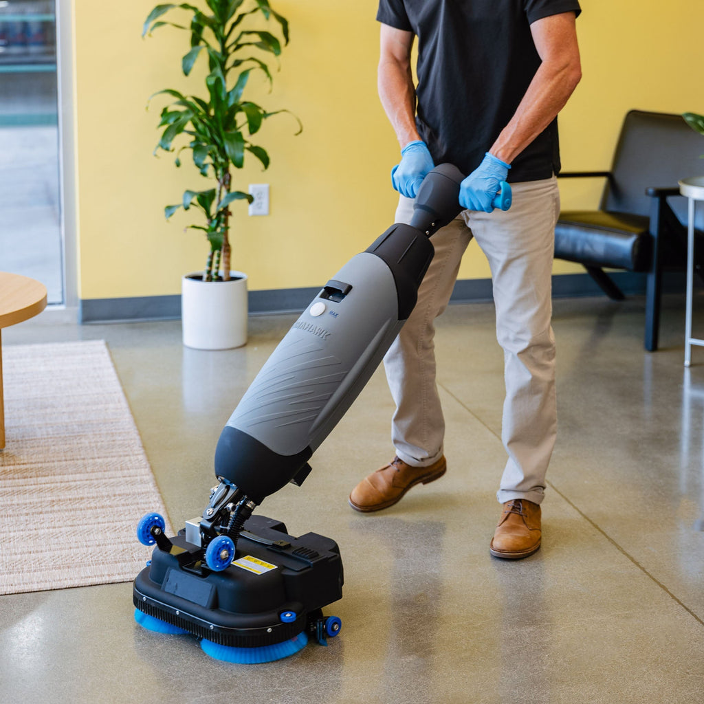 Electric Floor Scrubber Cleaner with 18” Power Mop Brushes Cordless 36V Battery Powered