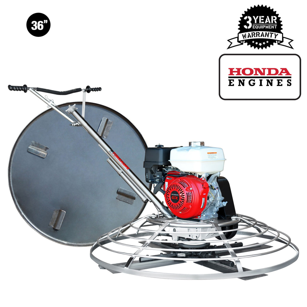 36" Concrete Power Trowel 5.5HP Honda with Float Pan Cement Finishing Tool