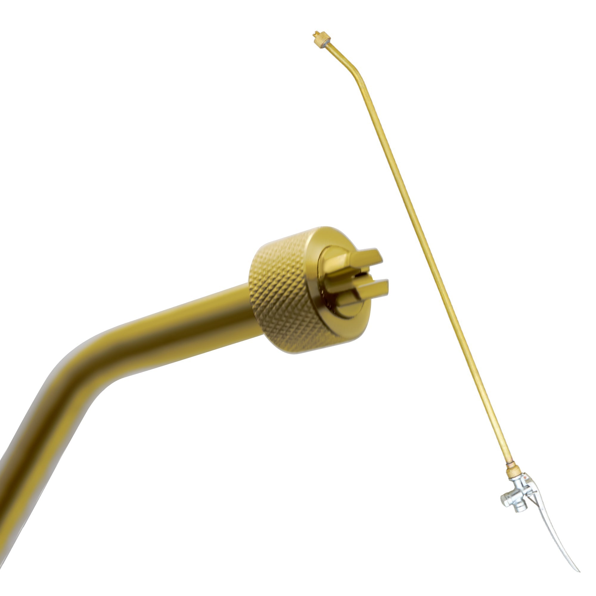 24 Inch Spray Wand Attachment Curved, with .5 GPM Fan Nozzle for Concrete Spraying