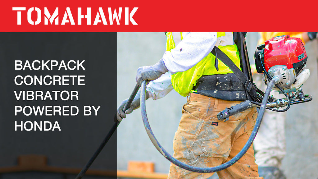 2HP Honda Concrete Vibrator with Flex Shaft Cable Whip Backpack