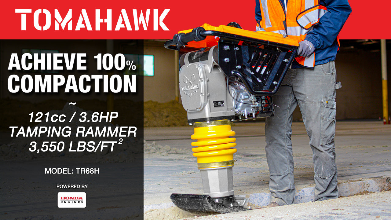 PRE ORDER: 3.6HP Honda Vibratory Rammer Jumping Jack Tamper with Honda GXR120 Engine Impact Force 3,550 lbs/ft