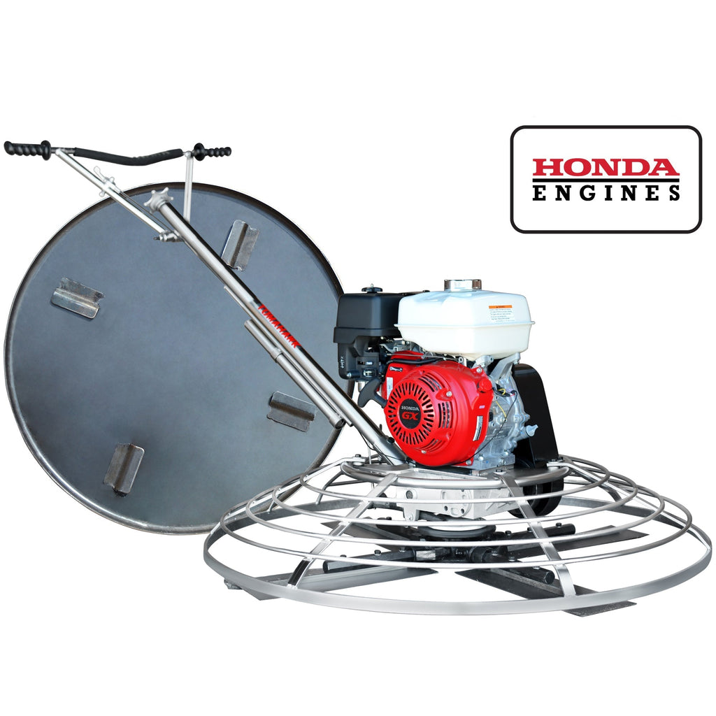 46" Concrete Power Trowel 8.5HP Honda Combo Blades and Float Pan Cement Finishing Tool