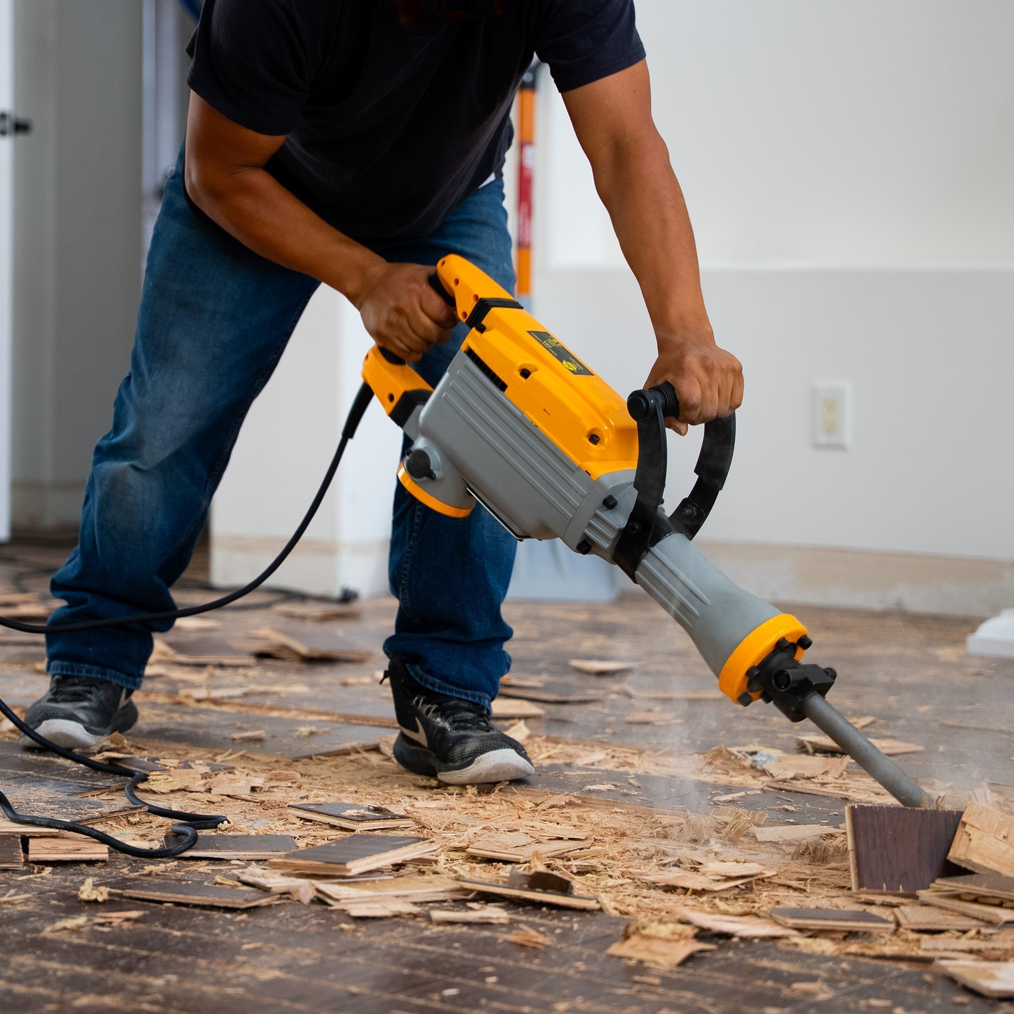 Tomahawk Electric Demolition Jack Hammer 35 lb 1500W 1-1/8" Hex Breaker for Concrete Asphalt Tile Removal Heavy Duty Jackhammer