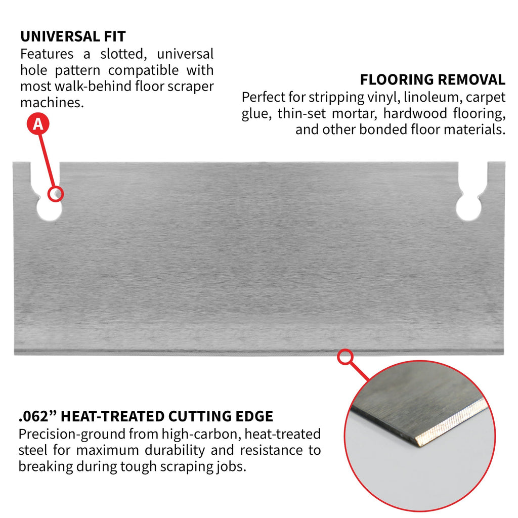 12" X 3" General Purpose Floor Scraper Tile Stripper Blade for TSCP8