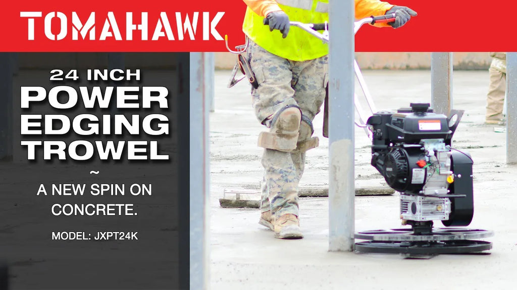 24" Concrete Power Trowel Edger 6HP Kohler Float Pan Blade Screed Finishing Tool