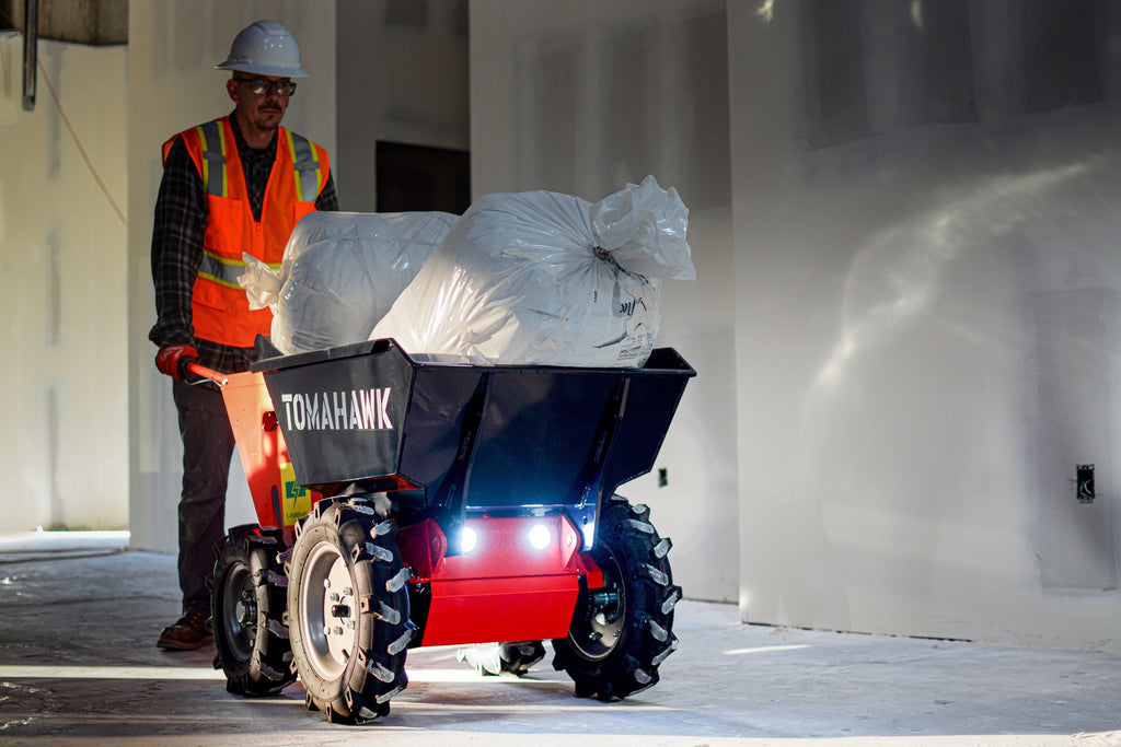 30" Concrete Power Buggy Electric Battery Mini Dumper 660-lb. Bucket Capacity