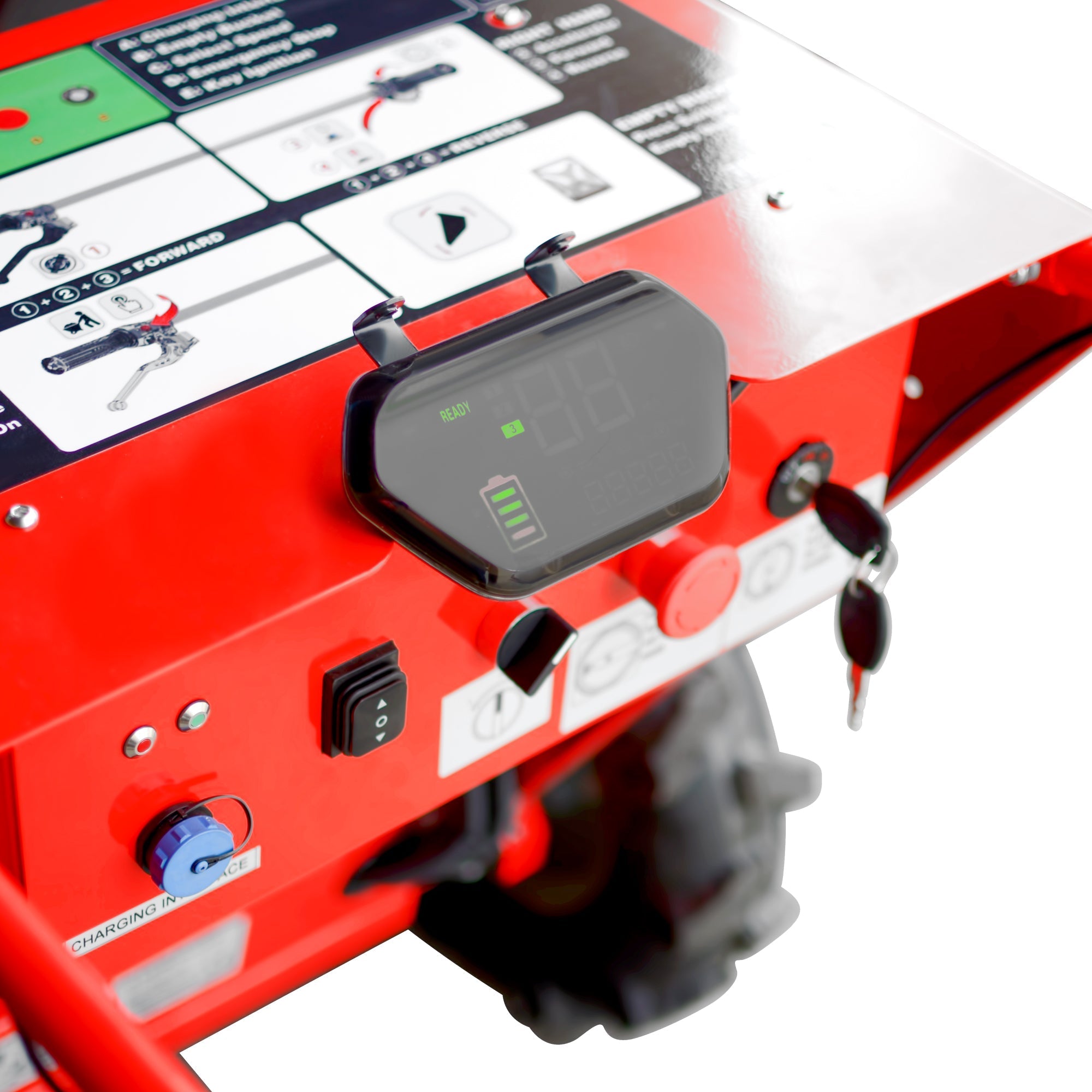 30" Concrete Power Buggy Electric Battery Mini Dumper 660-lb. Bucket Capacity