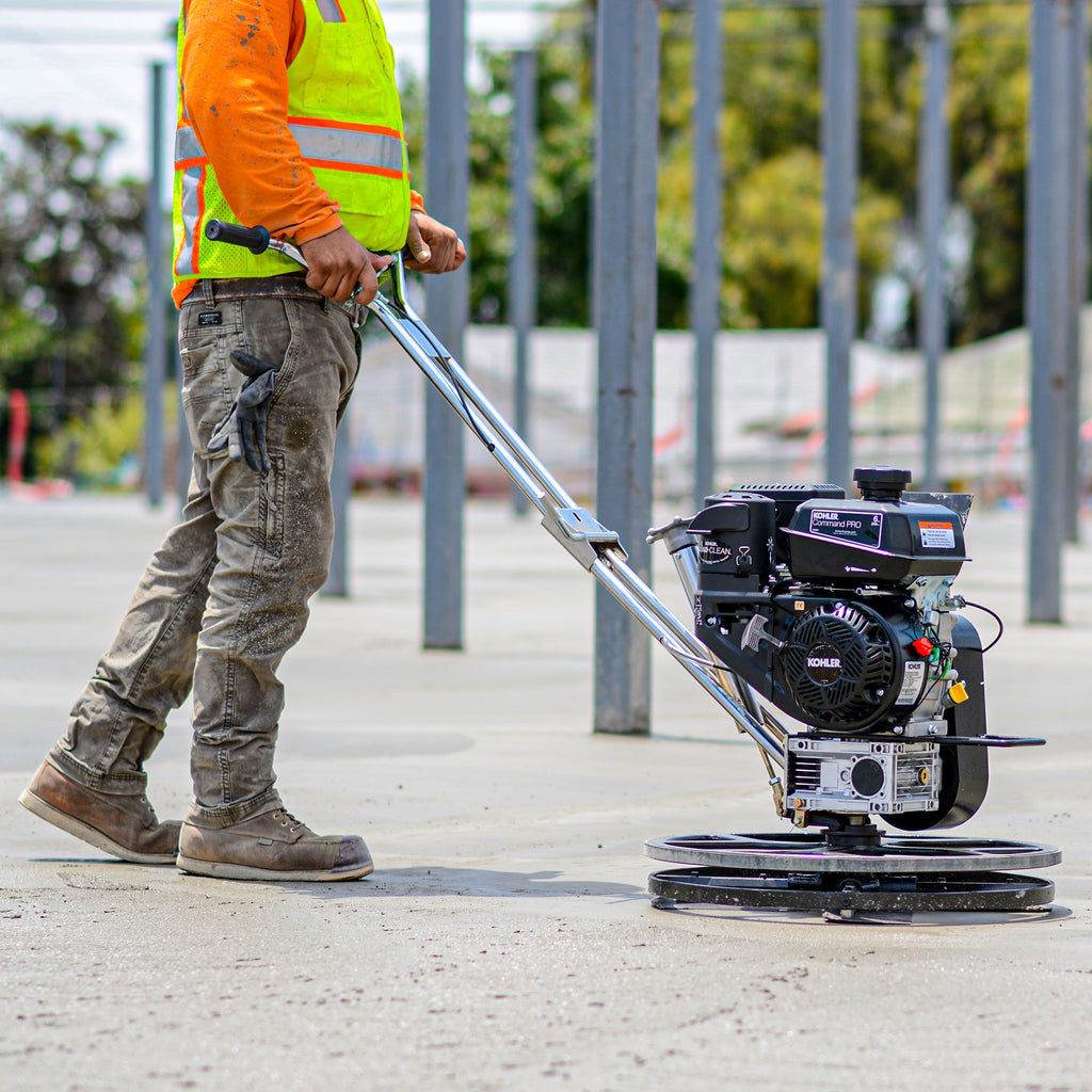 24" Concrete Power Trowel Edger 6HP Kohler Float Pan Blade Screed Finishing Tool