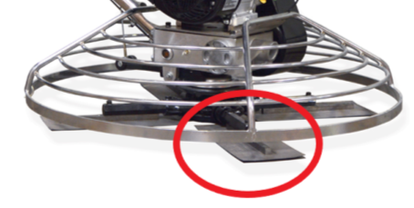 Set of 4 - 6″ x 14″ Replacement Combo Trowel Blades Bar Mount for Tomahawk 36" Power Trowels