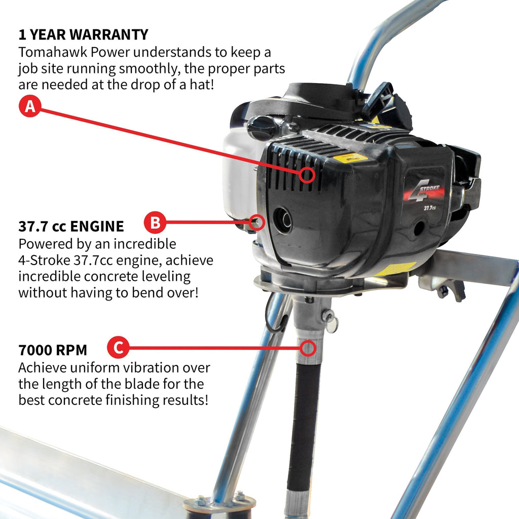 Tomahawk Power Concrete Screed Three Aluminum Blade Bundle (Choose 3 Boards)