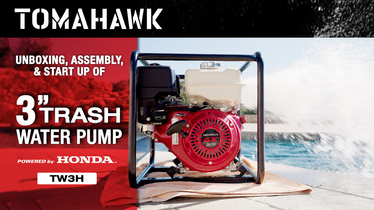 PRE ORDER: 3 Inch Trash Water Pump 375 GPM 8 HP GX270 powered by Honda Portable Utility