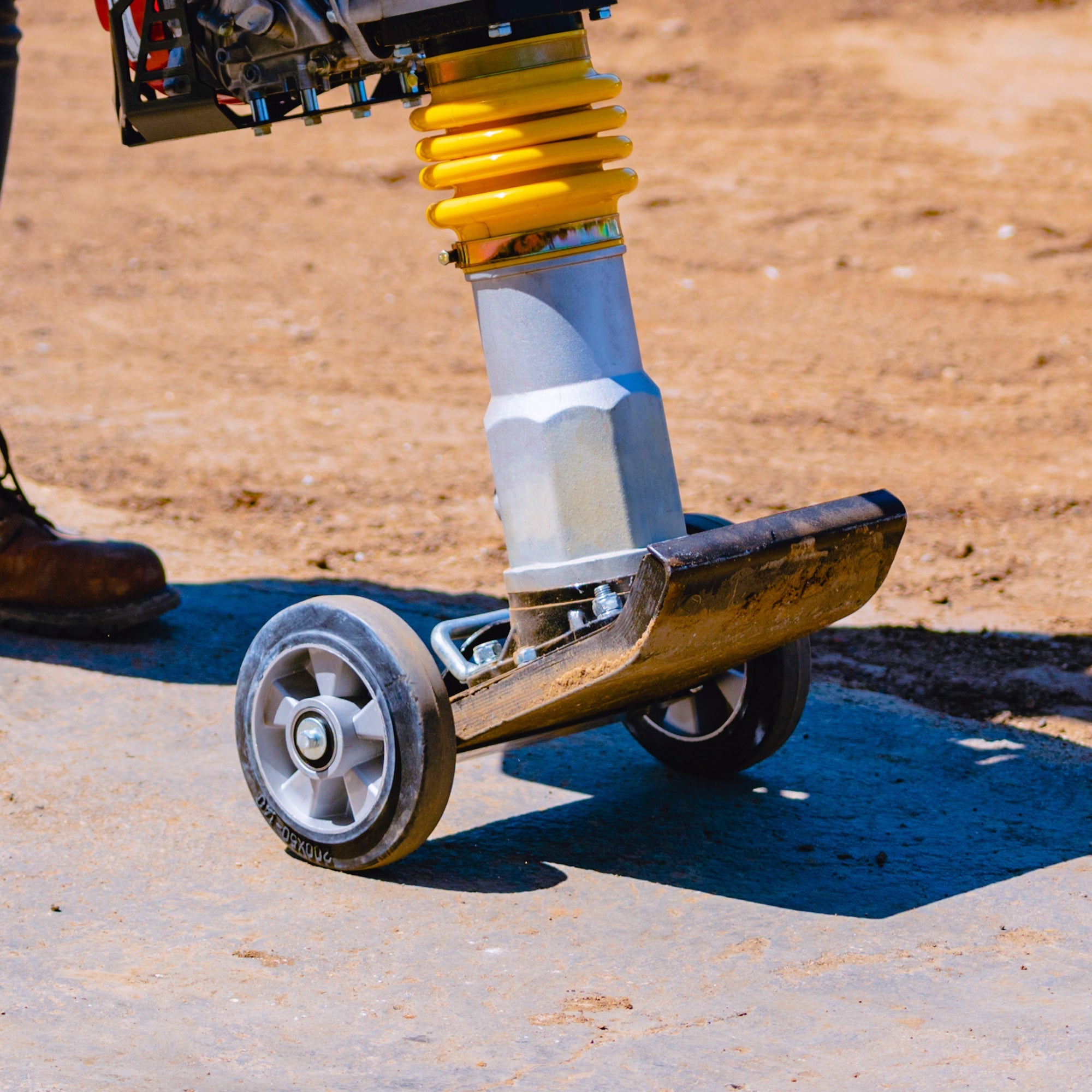 Transport Wheel Kit for 10" Tamper Shoe for Tomahawk Tamping Rammer